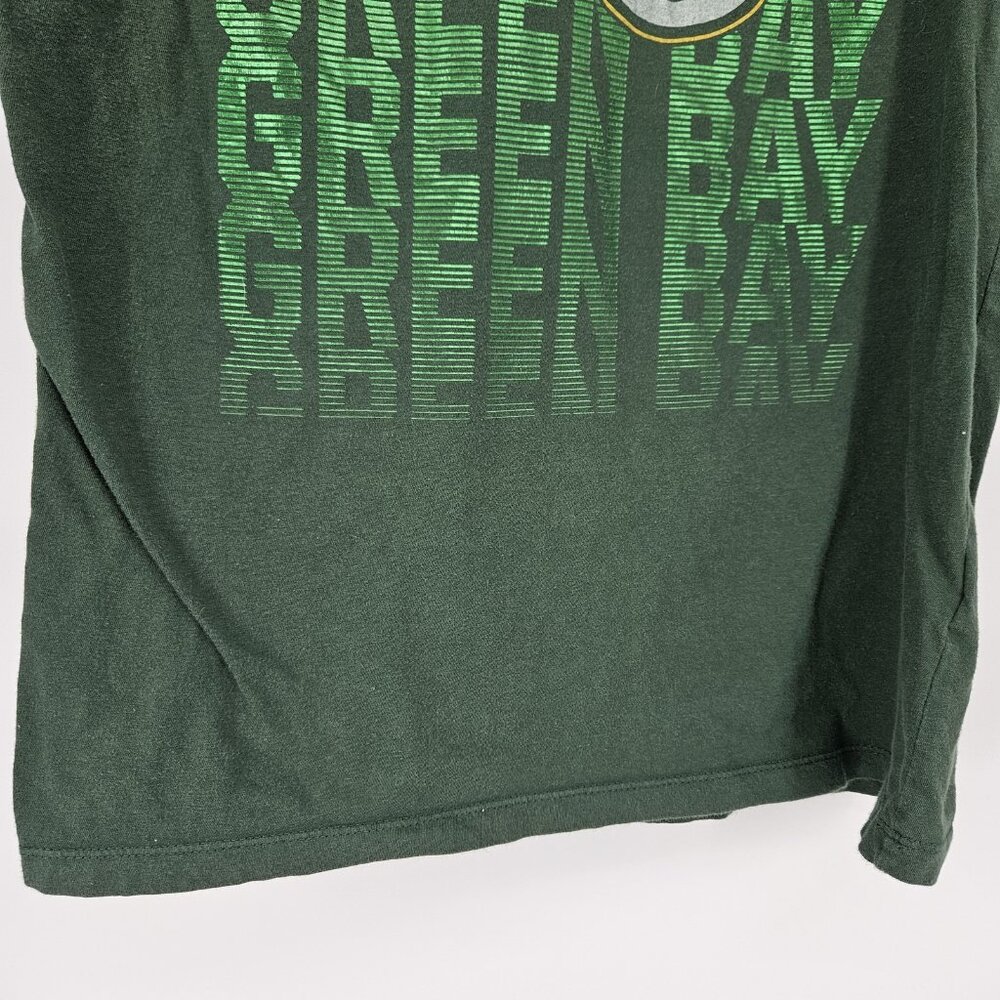 Green Bay Packers Shirt Womens Large NFL Football Green Majestic Tee T-Shirt - Picture 5 of 9